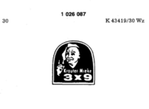 Kräuter Mieke 3x9 Logo (DPMA, 06/09/1981)