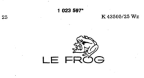 LE FROG Logo (DPMA, 10.07.1981)