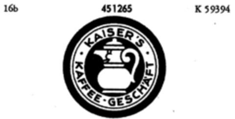 KAISER`S KAFFEE-GESCHÄFT Logo (DPMA, 06.09.1932)