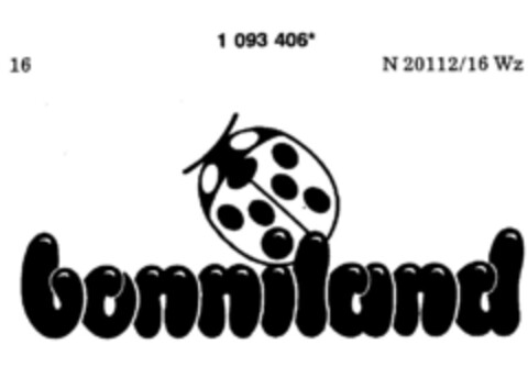 bonniland Logo (DPMA, 01/14/1986)