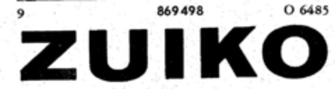 ZUIKO Logo (DPMA, 03/11/1969)
