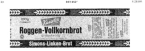 Kasseler Roggen-Vollkornbrot Logo (DPMA, 12/30/1974)