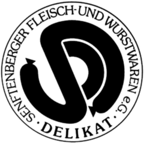 SENFTENBERGER FLEISCH- UND WURSTWAREN e.G. DELIKAT Logo (DPMA, 18.12.1990)