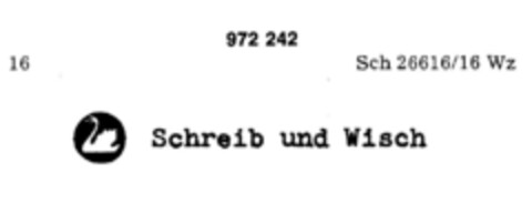 Schreib und Wisch Logo (DPMA, 16.06.1977)