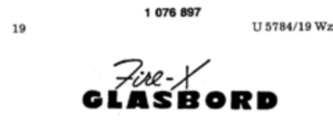 Fire-X GLASBORD Logo (DPMA, 12/01/1981)