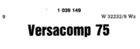 Versacomp 75 Logo (DPMA, 18.03.1982)