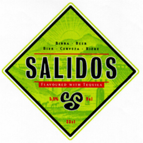 SALIDOS FLAVOURED WITH TEQUILA BIER Logo (DPMA, 02/13/2001)