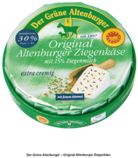 Der Grüne Altenburger - Original Altenburger Ziegenkäse Logo (DPMA, 21.10.2009)