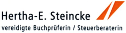 Hertha-E. Steincke vereidigte Buchprüferin / Steuerberaterin Logo (DPMA, 03.04.2010)