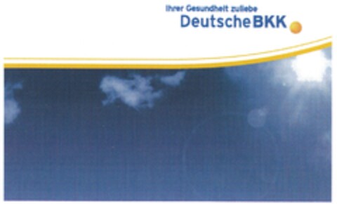 Ihrer Gesundheit zuliebe Deutsche BKK Logo (DPMA, 27.04.2010)