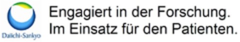 Daiichi-Sankyo Engagiert in der Forschung. Im Einsatz für den Patienten Logo (DPMA, 27.04.2012)