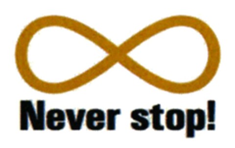 Never stop! Logo (DPMA, 19.03.2016)