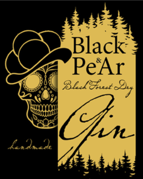 Black Pe&Ar Black Forest Dry Gin handmade Logo (DPMA, 26.01.2022)