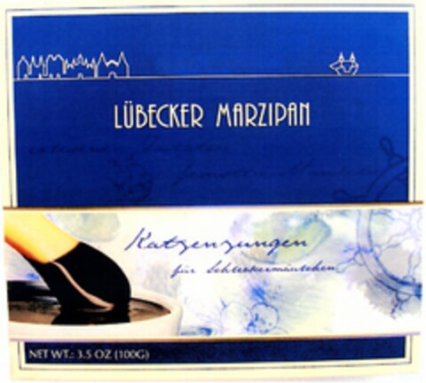 LÜBECKER MARZIPAN Katzenzungen für Schleckermäulchen Logo (DPMA, 12/24/2003)