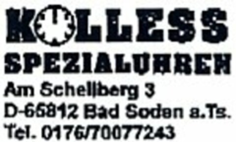 KOLLESS SPEZIALUHREN Logo (DPMA, 02.03.2004)