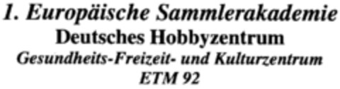 1. Europäische Sammlerakademie Logo (DPMA, 03.07.1996)