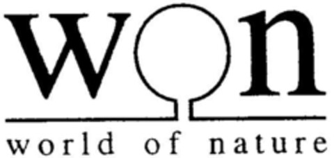 won world of nature Logo (DPMA, 11/21/1996)