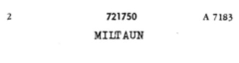 MILTAUN Logo (DPMA, 11/23/1957)