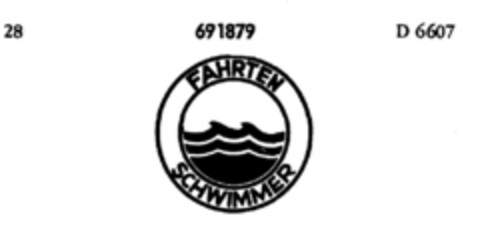 FAHRTEN SCHWIMMER Logo (DPMA, 08/24/1955)