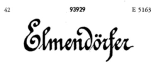 Elmendörfer Logo (DPMA, 05.10.1906)