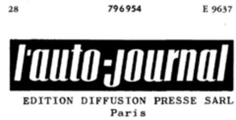 l`auto-journal Logo (DPMA, 25.10.1963)