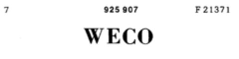 WECO Logo (DPMA, 06.02.1970)