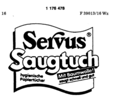 Servus Saugtuch Logo (DPMA, 21.09.1990)