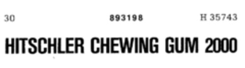 HITSCHLER CHEWING GUM 2000 Logo (DPMA, 07/15/1971)