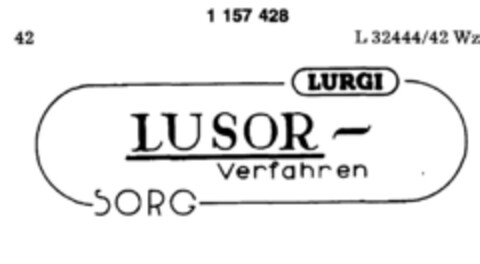 LURGI LUSOR-Verfahren Logo (DPMA, 23.06.1989)