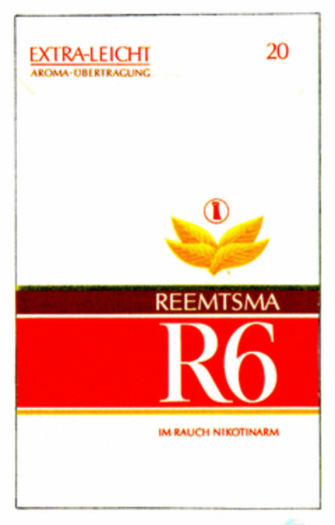 REEMTSMA R 6 EXTRA-LEICHT Logo (DPMA, 18.03.1976)