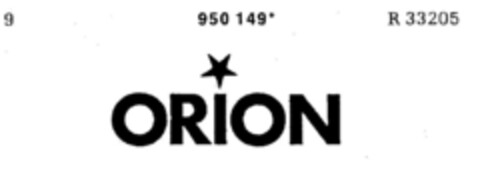 ORION Logo (DPMA, 31.07.1976)