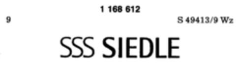 SSS SIEDLE Logo (DPMA, 17.11.1989)