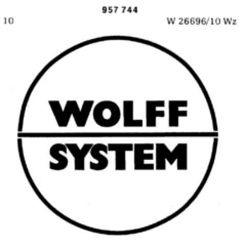 WOLFF SYSTEM Logo (DPMA, 01.12.1975)