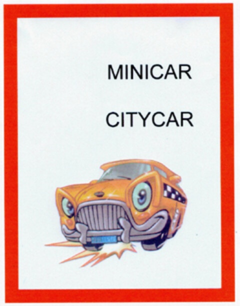 MINICAR CITYCAR Logo (DPMA, 26.01.2000)