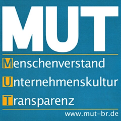 MUT Menschenverstand Unternehmenskultur Transparenz Logo (DPMA, 17.06.2013)