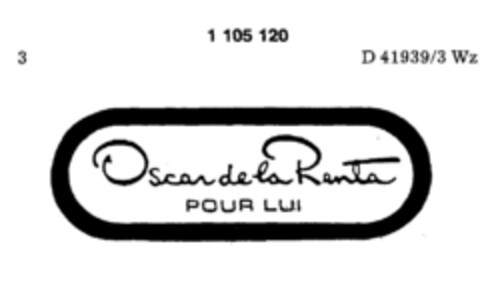 Oscar de la Renta POUR LUI Logo (DPMA, 06.03.1986)
