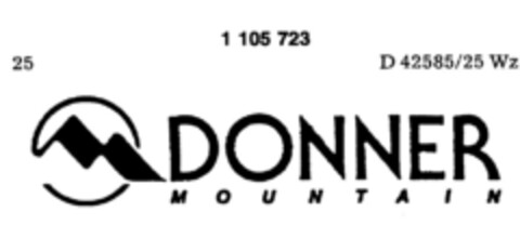 DONNER MOUNTAIN Logo (DPMA, 22.09.1986)