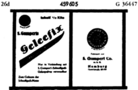 Geleefix S. Gumperts Logo (DPMA, 11/28/1932)