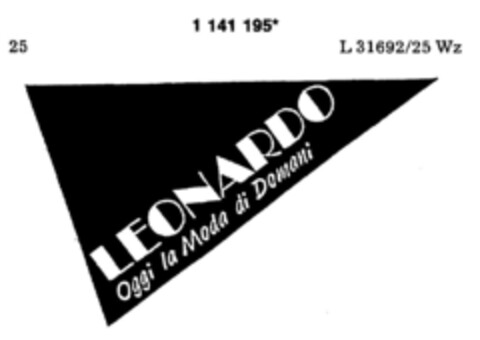 LEONARDO Oggi la Moda di Domani Logo (DPMA, 02/10/1989)