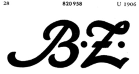 B Z Logo (DPMA, 15.06.1962)