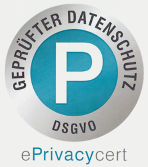 P GEPRÜFTER DATENSCHUTZ DSGVO ePrivacycert Logo (DPMA, 25.01.2019)