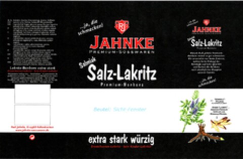 JAHNKE PREMIUM-SÜSSWAREN Salz-Lakritz Logo (DPMA, 27.06.2007)