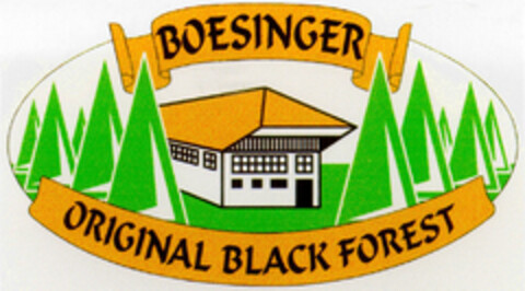 BOESINGER ORIGINAL BLACK FOREST Logo (DPMA, 28.06.1996)