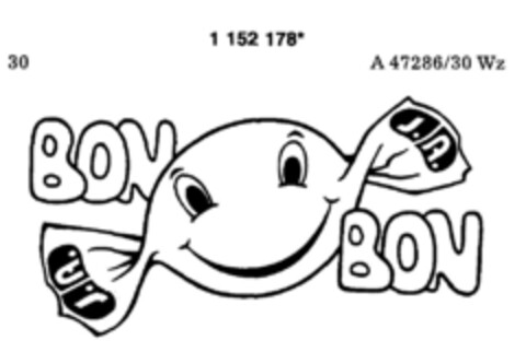 BON BON J.A. Logo (DPMA, 22.11.1989)