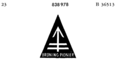 BRÜNING-PIONIER Logo (DPMA, 10.08.1966)