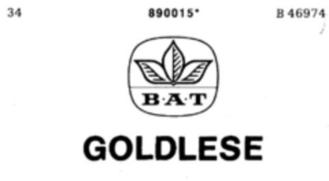 B A T GOLDLESE Logo (DPMA, 20.10.1971)