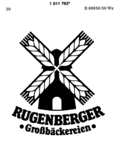 RUGENBERGER Großbäckereien Logo (DPMA, 29.10.1980)