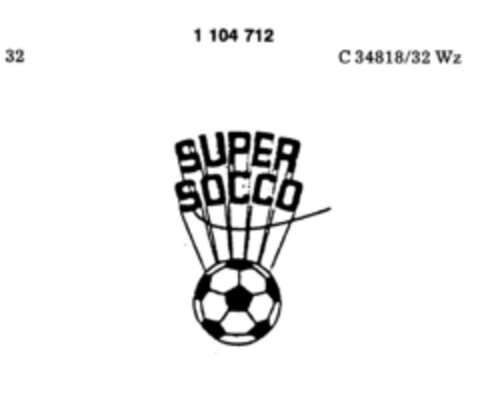 SUPER SOCCO Logo (DPMA, 12/30/1985)