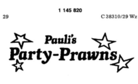 Pauli`s Party-Prawns Logo (DPMA, 11/11/1988)
