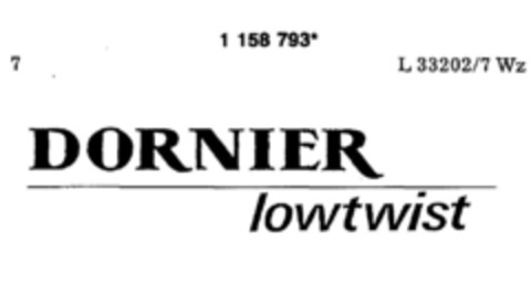 DORNIER lowtwist Logo (DPMA, 13.02.1990)